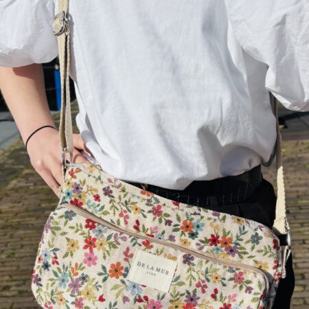 Schoudertas met voorvak Blossom