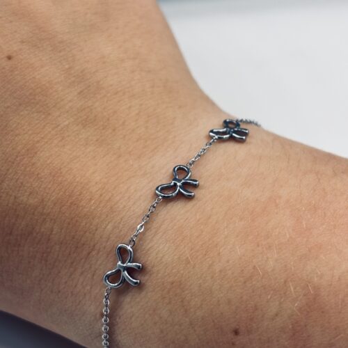 Strikjes Armband Goud - zilver