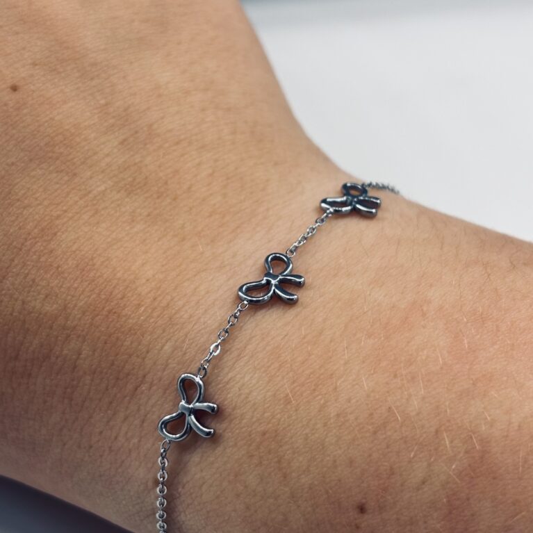 Strikjes Armband Goud - zilver