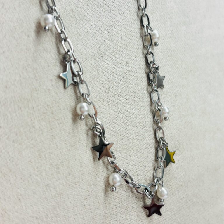 Star night ketting Zilver