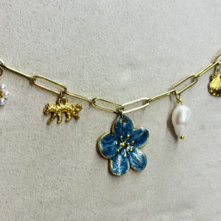 Blue eyes Ketting Goud