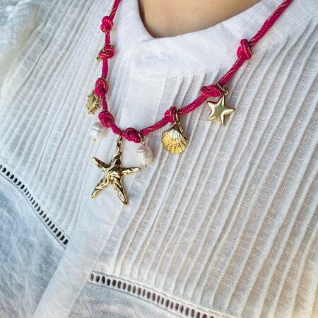 Roze Sea Ketting Goud