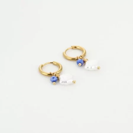 Oorbellen Schelp Blauw
