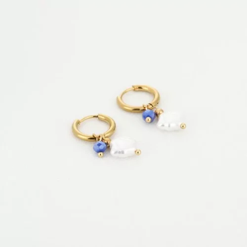 Oorbellen Schelp Blauw