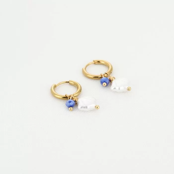 Oorbellen Schelp Blauw