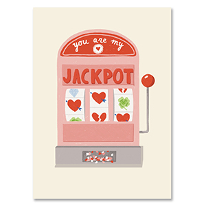 Kaartje 'You are my Jackpot'