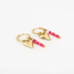 Oorbellen Hart Roze