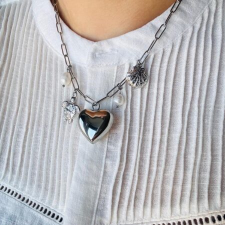 Heart Bedelketting Zilver