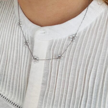 Bloem Ketting zilver