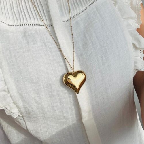 Lange ketting hart Goud