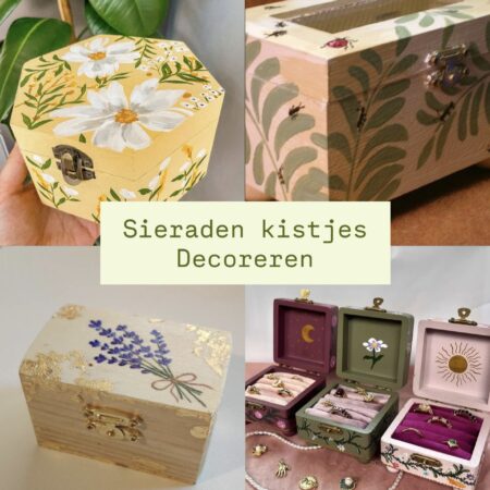 Sieraden kistjes decoreren (Prijs P.P)