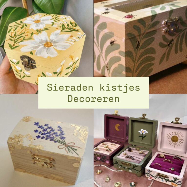 Sieraden kistjes decoreren (Prijs P.P)
