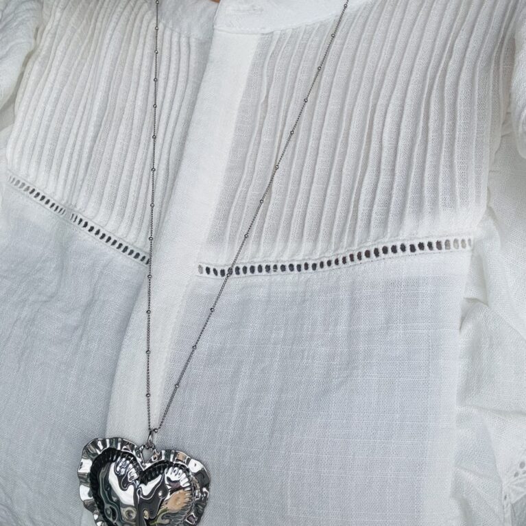 Big Heart ketting Zilver