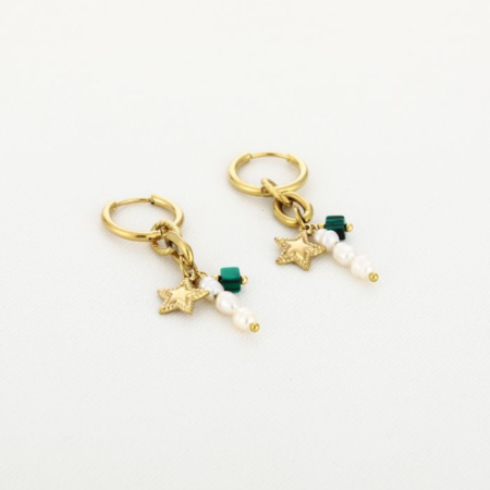 Oorbellen Star Green