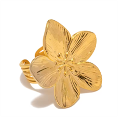 Gouden bloemen ring
