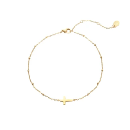 Armband kruisje goud
