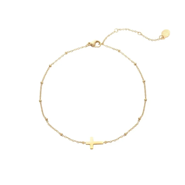 Armband kruisje goud