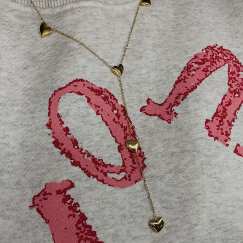 Ketting hart goud lang
