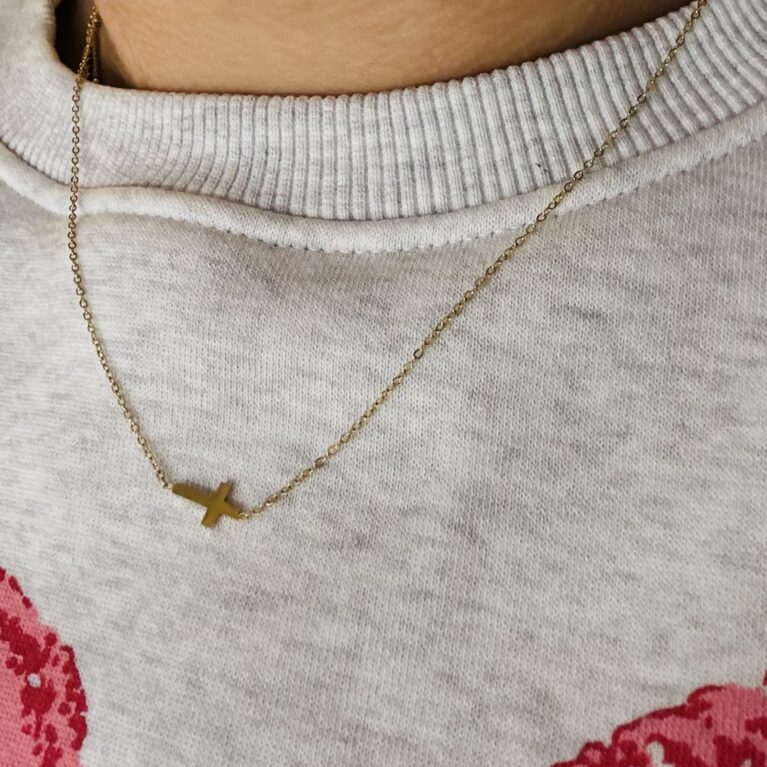 Kruisje ketting goud