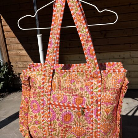 Shopper oranje met franjes #213