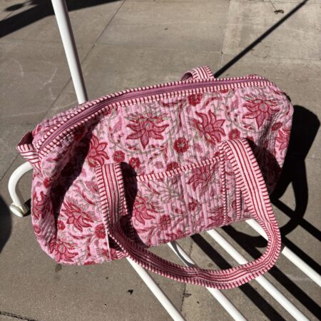 Crossbody Tas Roze met bloemen