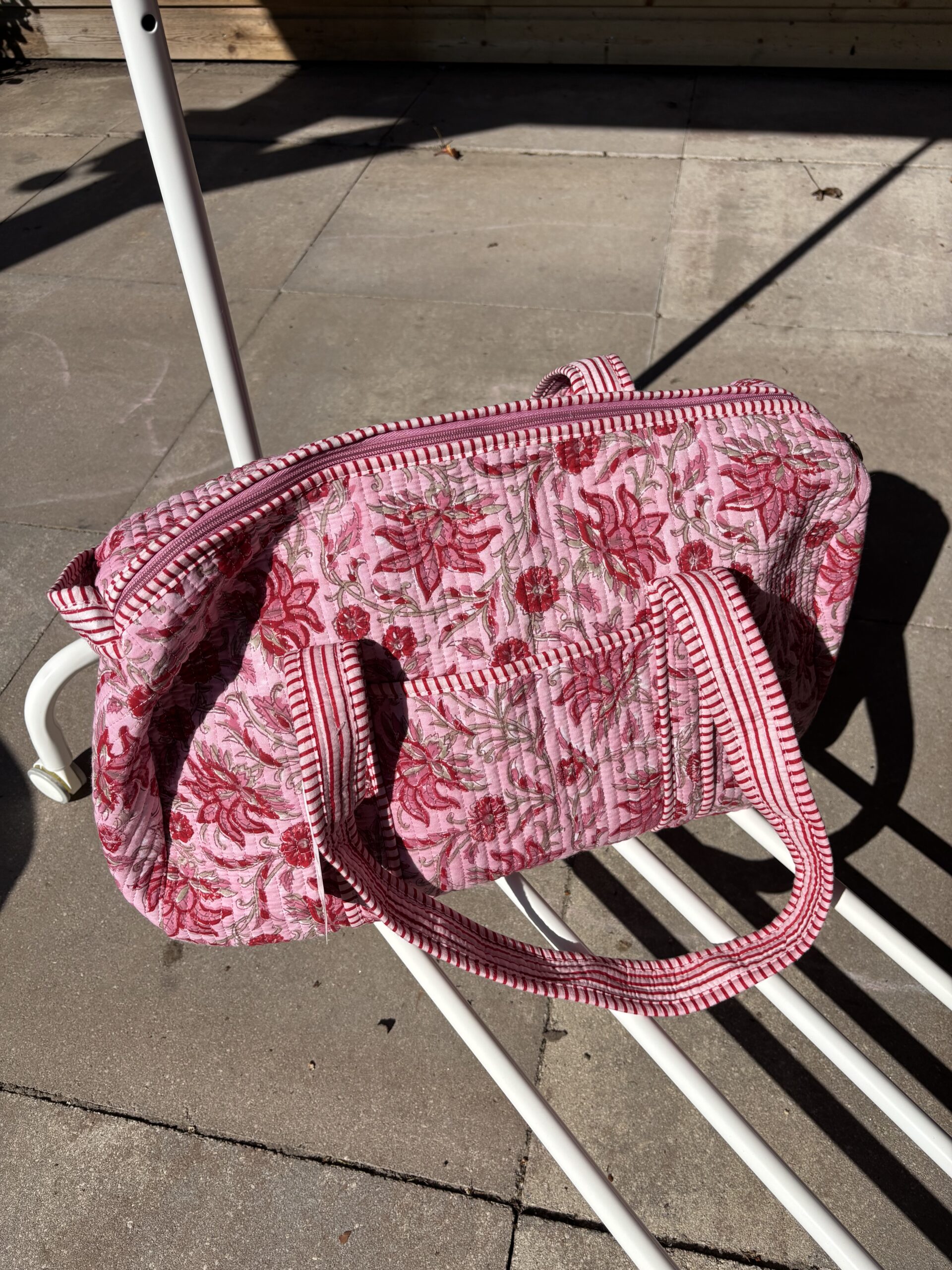 Crossbody Tas Roze met bloemen