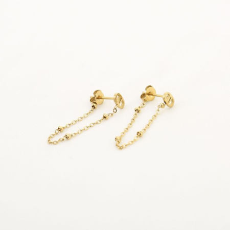 Studs met ketting | Oorbellen