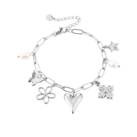 Vlinder bedelarmband | Zilver