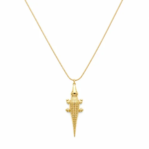 Croco lange ketting 80 cm