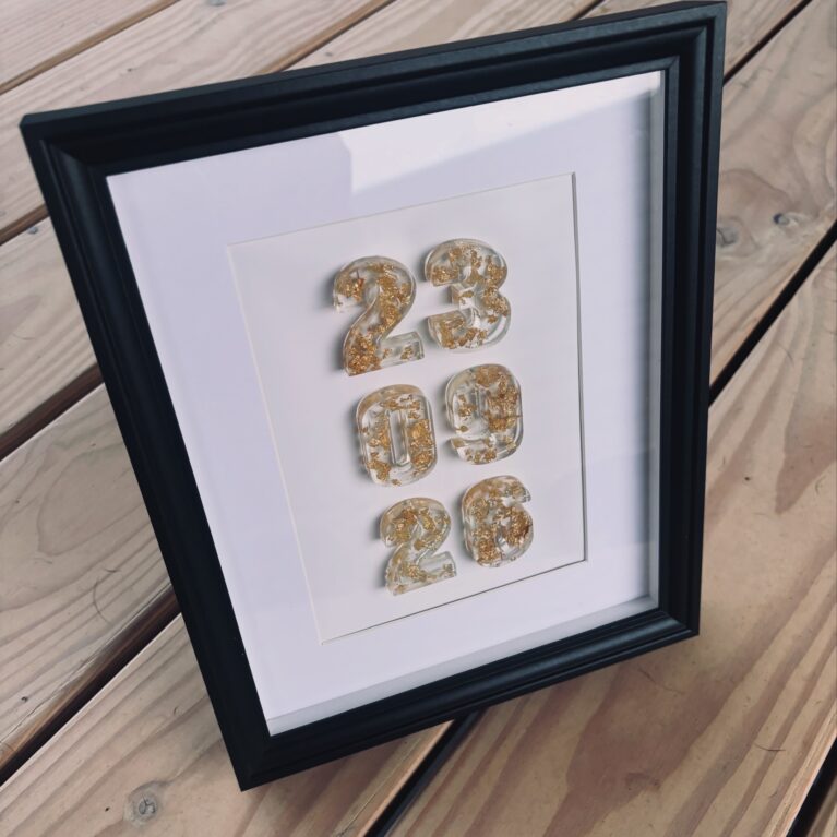 Fotolijst met epoxy cijfers