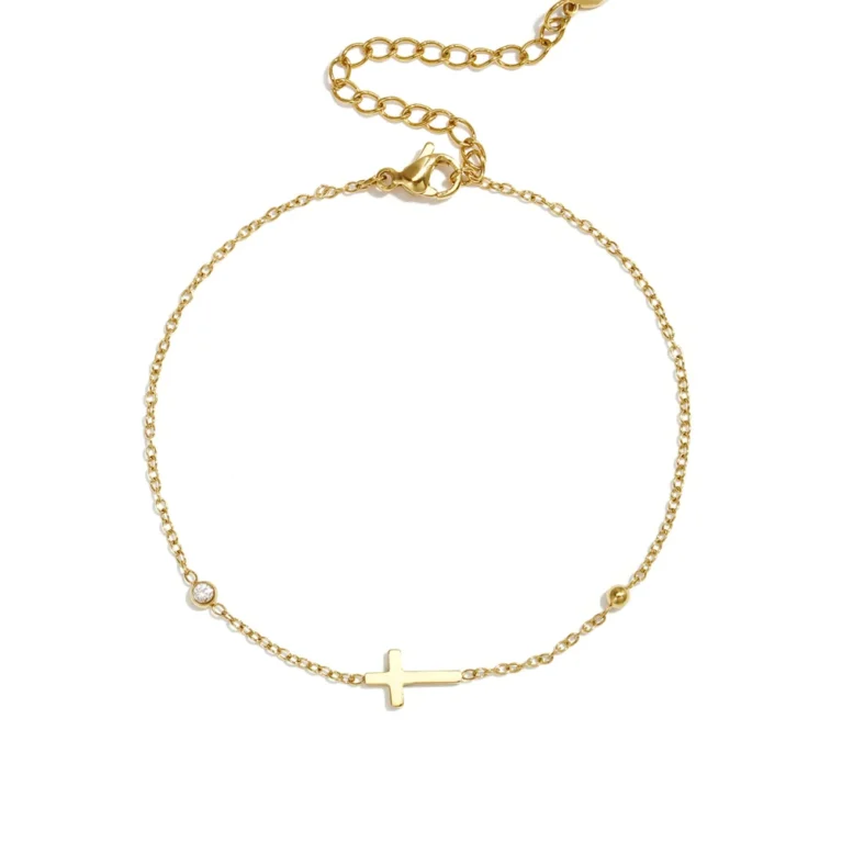 Armband kruis goud