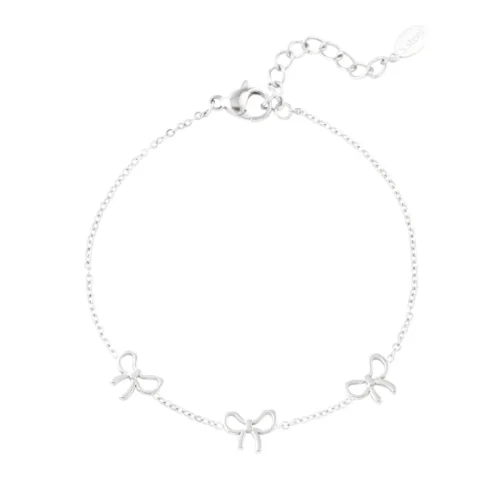 Armband strikjes zilver