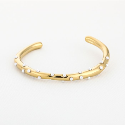 Bangle goud met parels