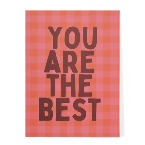 Kaartje 'You are the best'
