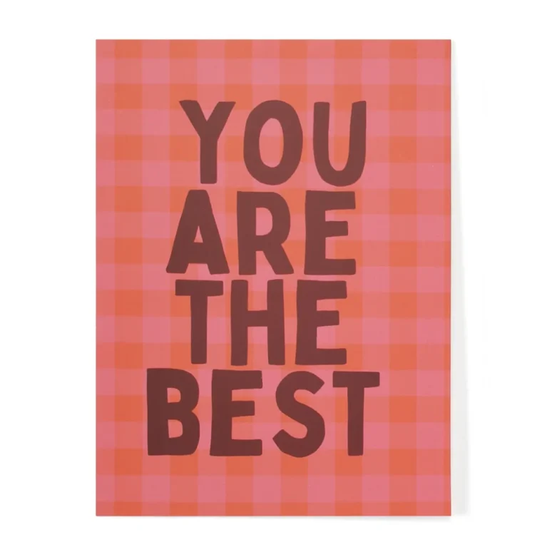 Kaartje 'You are the best'